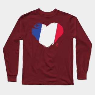 I love my country. I love France. I am a patriot. In my heart, there is always the flag of France. Long Sleeve T-Shirt